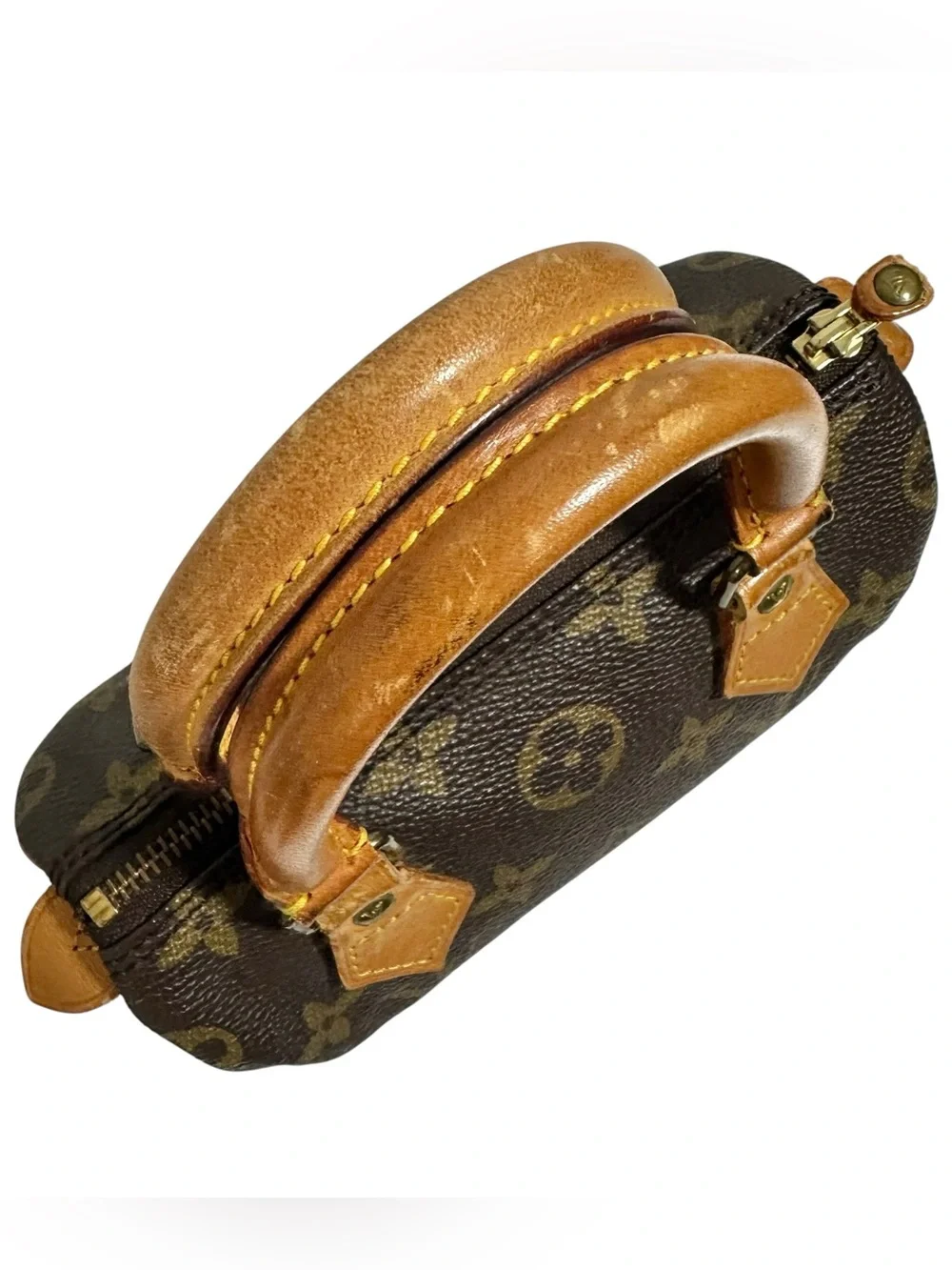 Louis Vuitton Monogram & Vachetta Leather Speedy Nano Mini Bag